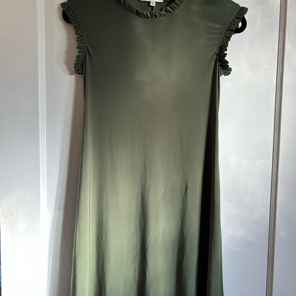 Green Midi Sundress with Flutter Sleeves